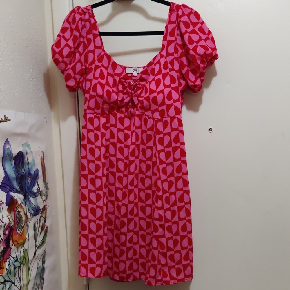 Madden NYC Red and Pink Checkered Top